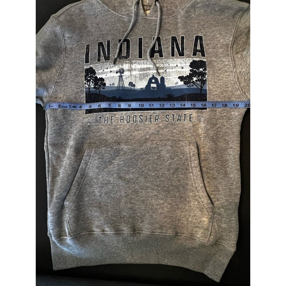 Indiana The‎ Hoosier State Hooded Pullover Sweatshirt Drawstring Mens S NWT - Picture 4 of 10